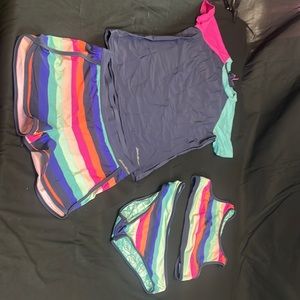 Girls, Eddie Bauer, four piece swim set